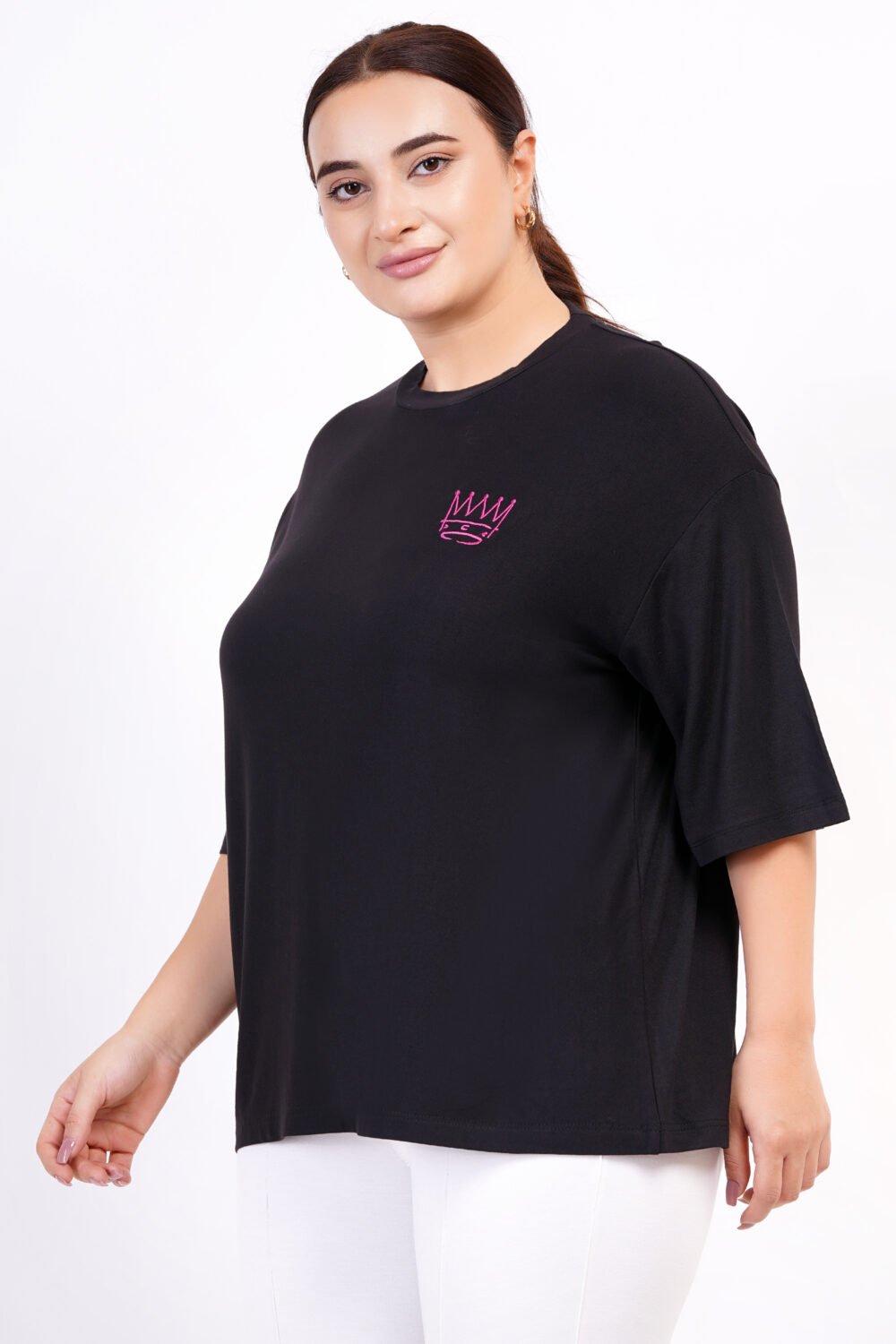 Black regular fit T-shirt